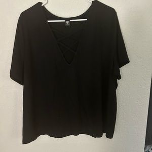 Black top with slashes down front